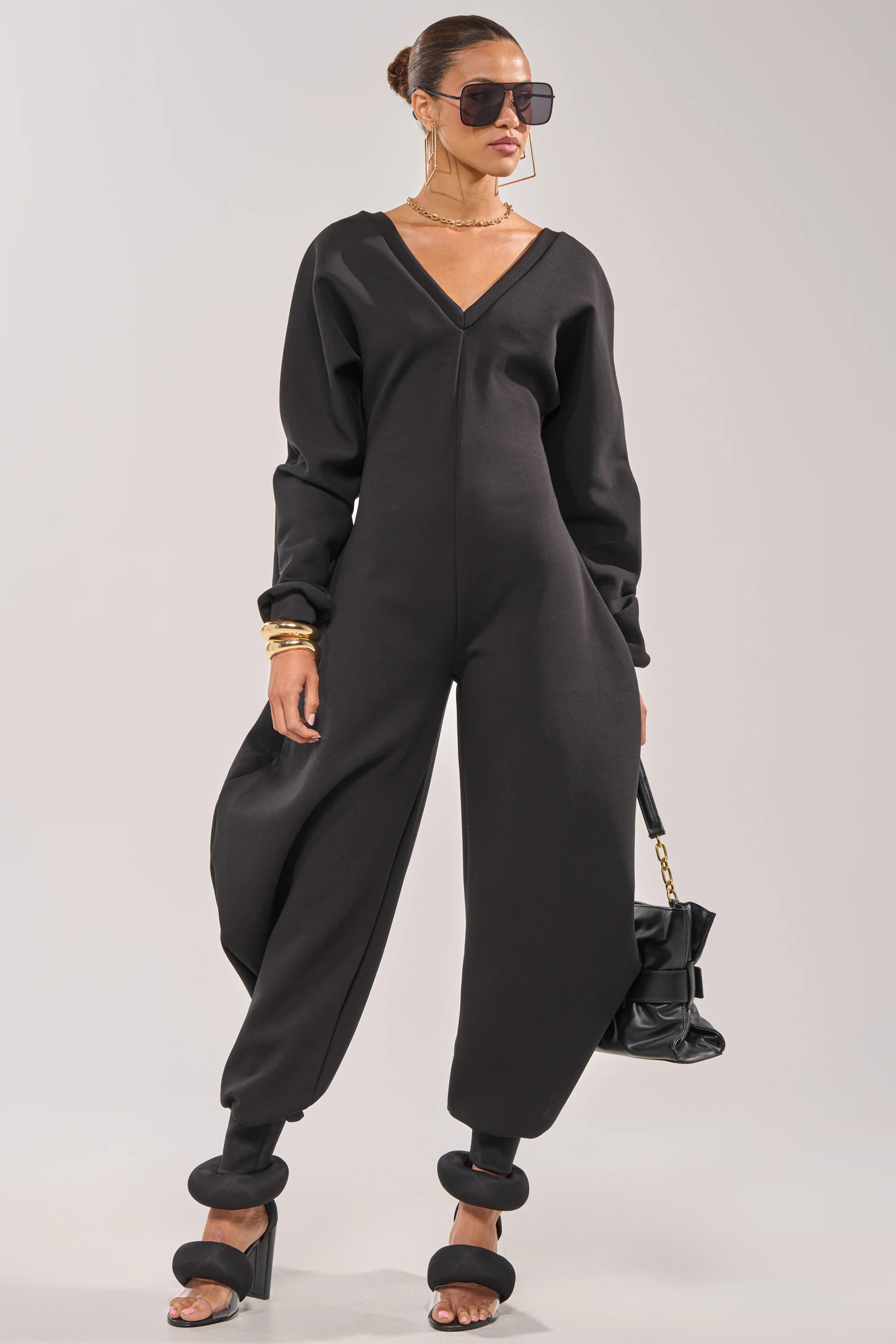 AKIRA Comfy Cozy Sweatshirt Jumpsuit | Black | Size 2X | AKIRA