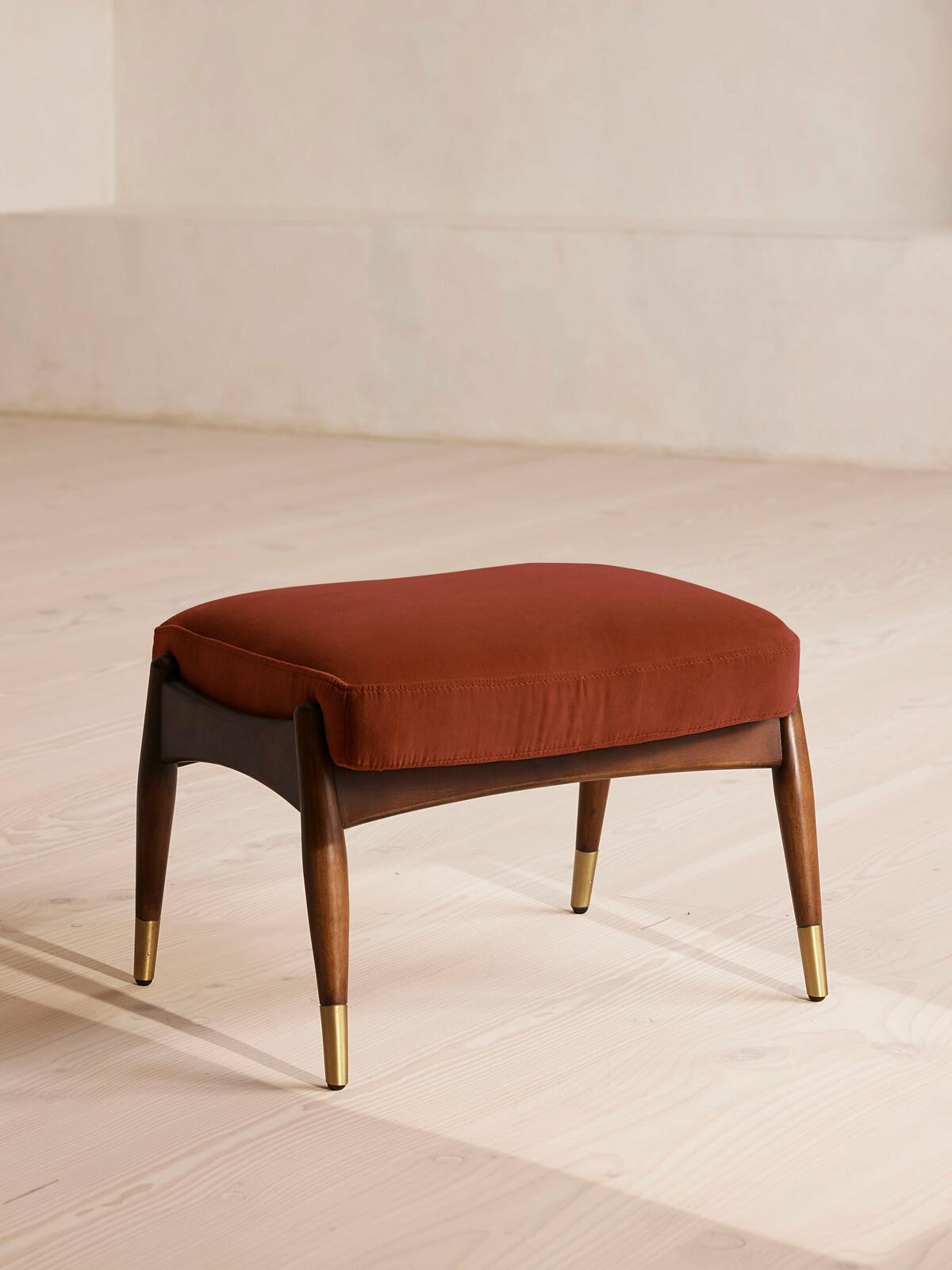 Theodore Footstool, Velvet, Rust, US - Soho Home | Soho Home Ltd