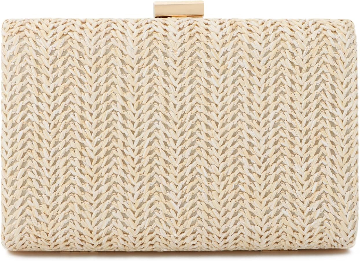 Freie Liebe Straw Clutch Purses for Women Summer Evening Bag Raffia Crossbody Purses Woven Beach ... | Amazon (US)