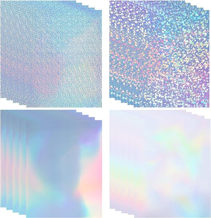 20 Sheets Holographic Sticker Paper for Inkjet & Laser Printer, Printable Vinyl Sticker Paper, Dr... | Amazon (US)