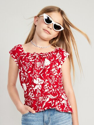 Printed Sleeveless Smocked Top for Girls | Old Navy (US)