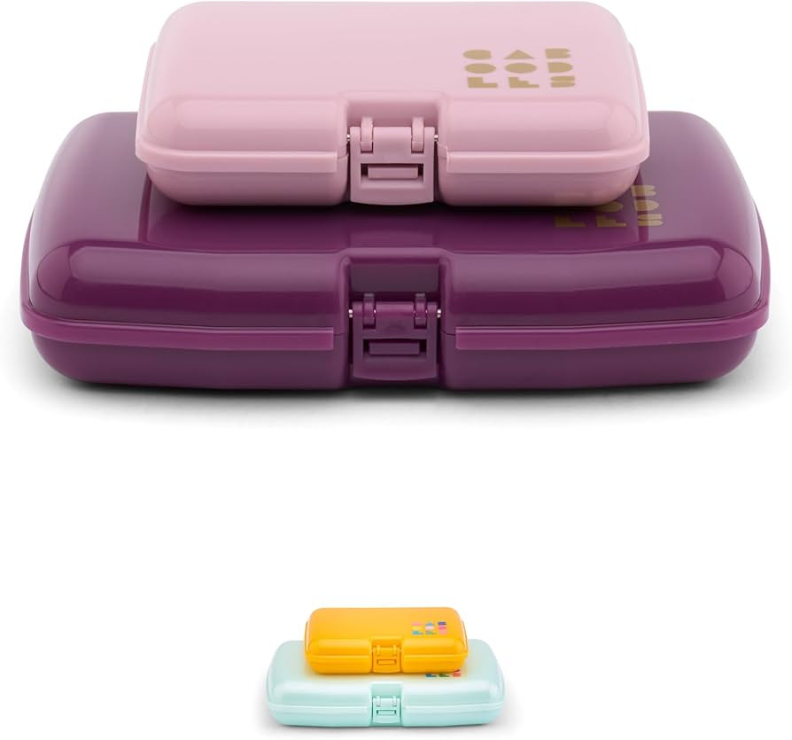 Caboodles Care Pack + Lil Bit Set, Pink & Violet, Travel Organizers for Makeup, Snap-Tight Latch ... | Amazon (US)