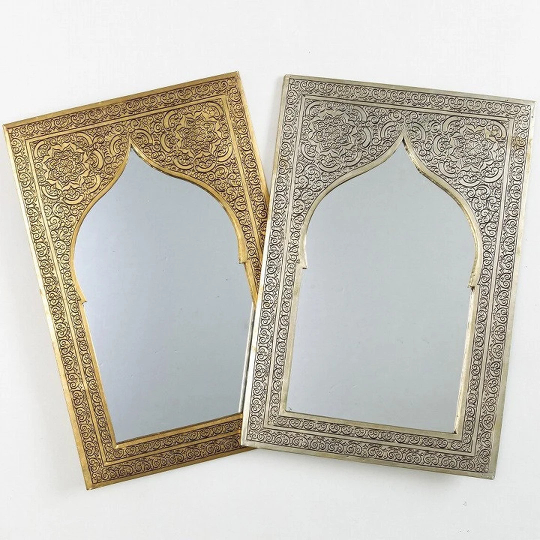 Moroccan Handmade Wall Mirror, Decor Mirror, Unique Gift, Wall Mirrors, Brass Mirror Wall, Bathro... | Etsy (US)