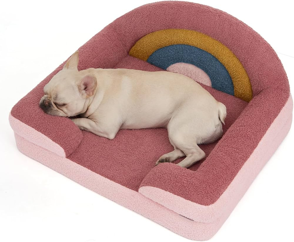 Blissful Diary Foam Dog Bed Medium Size, Pet Sofa with Washable Cover and Waterproof Liner, Soft ... | Amazon (US)