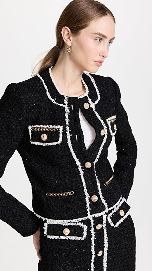 Serena Contrast Tweed Jacket | Shopbop