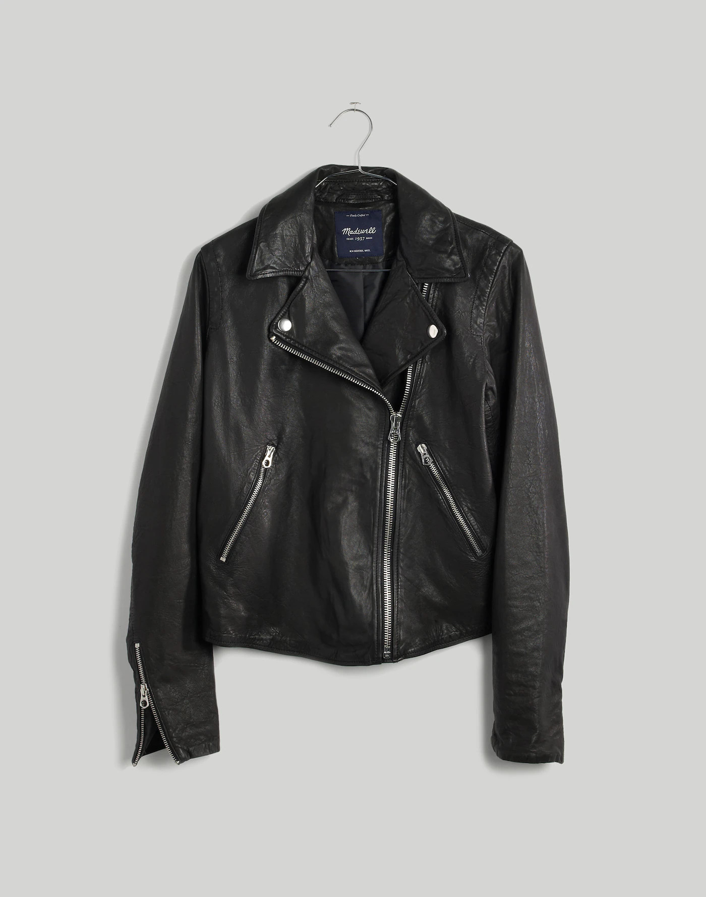 The Washed Leather Motorcycle Jacket | Madewell | Madewell