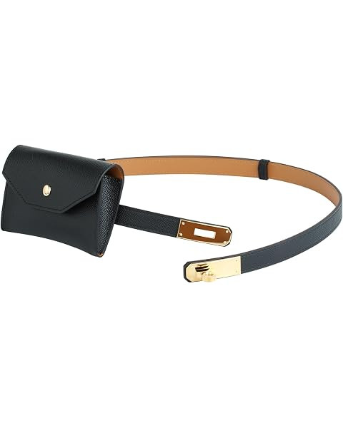 Women's Leather Belt with Buckle - Ideal for Dresses, Jeans, and Coats | Amazon (US)