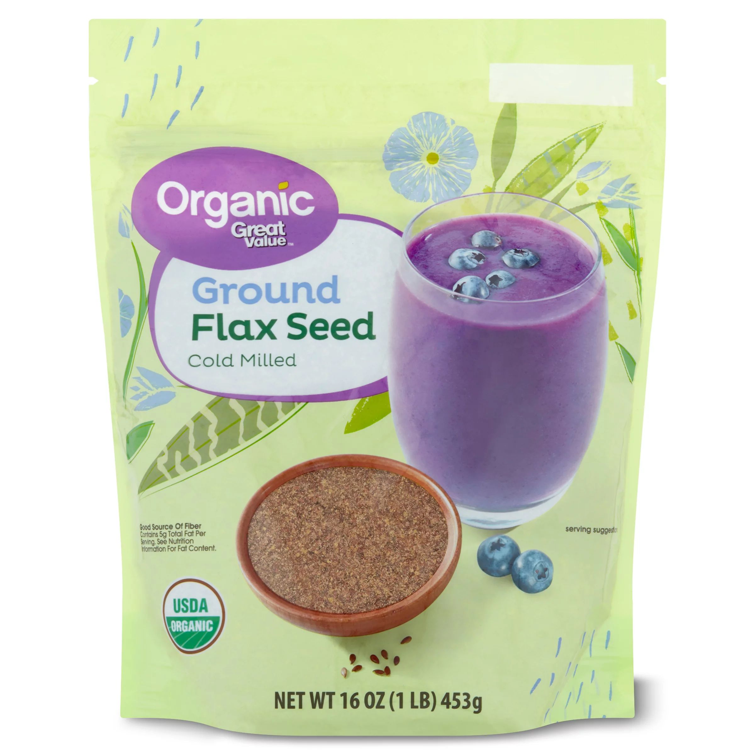 Great Value Organic Ground Flax Seed, 16 Oz | Walmart (US)