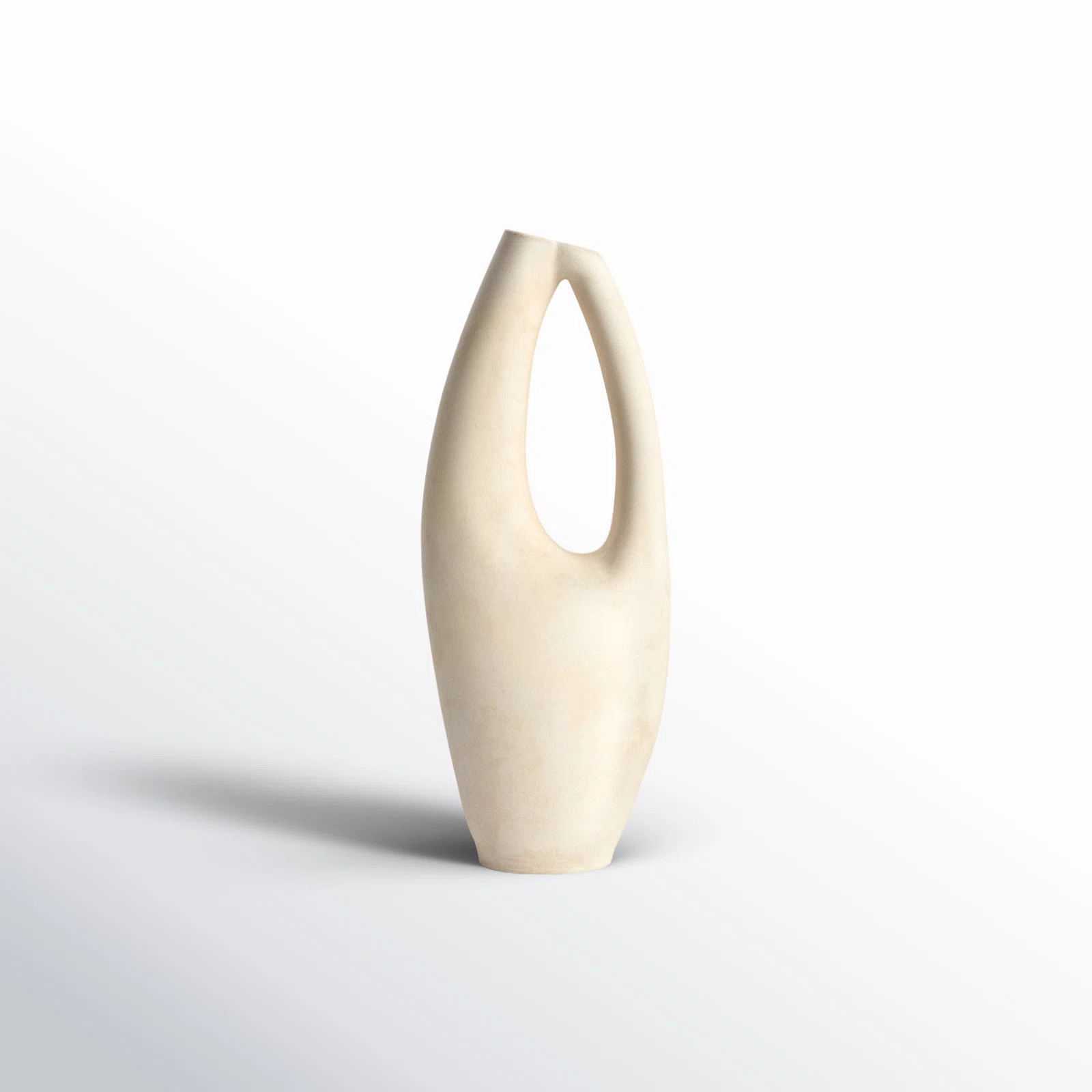 AllModern Paper Mache Abstract Curved Decorative Vase with Handle | AllModern | AllModern