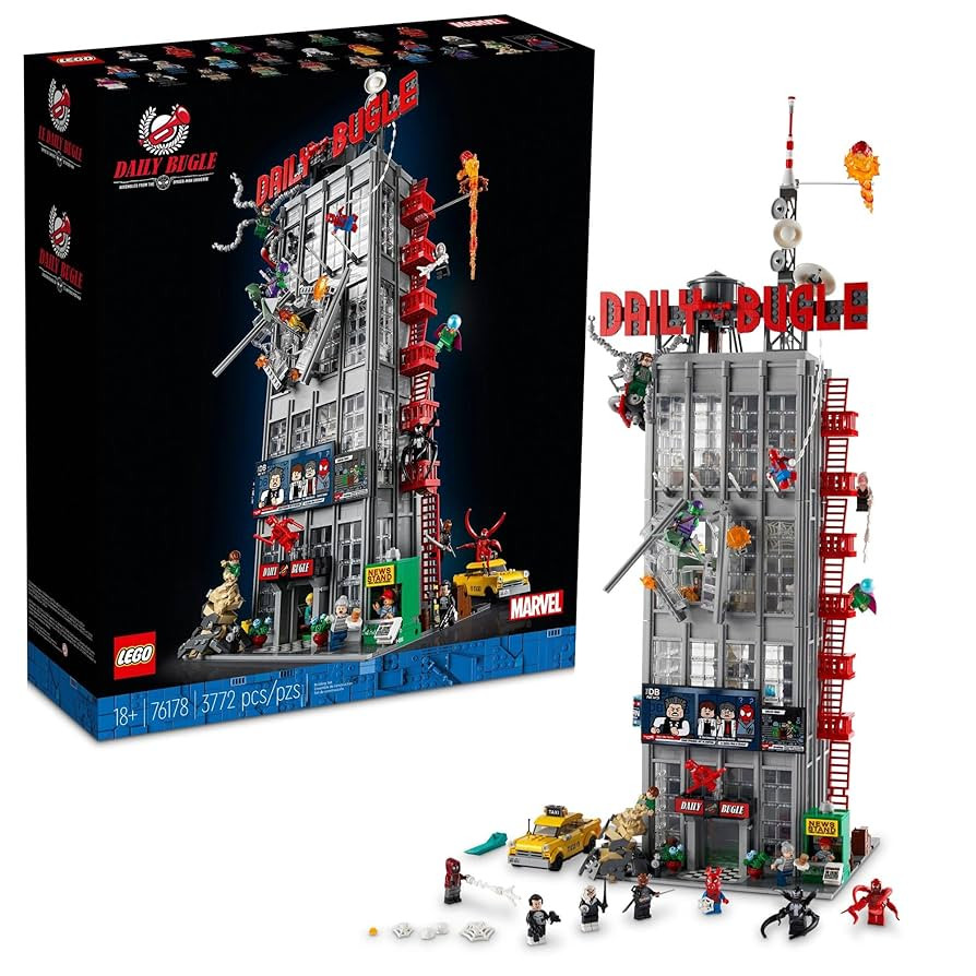 LEGO Marvel Spider-Man Daily Bugle Building Sets for Adults - Display as Office or Bookshelf Deco... | Amazon (US)