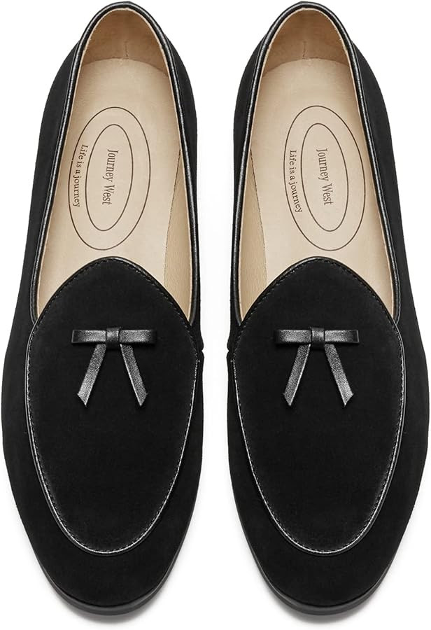 Journey West Suede Tassel Loafer for Women Slip-on Belgian Penny Loafers Shoes for Women in Many ... | Amazon (US)