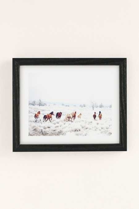 Kevin Russ Winter Horses Art Print | Urban Outfitters US
