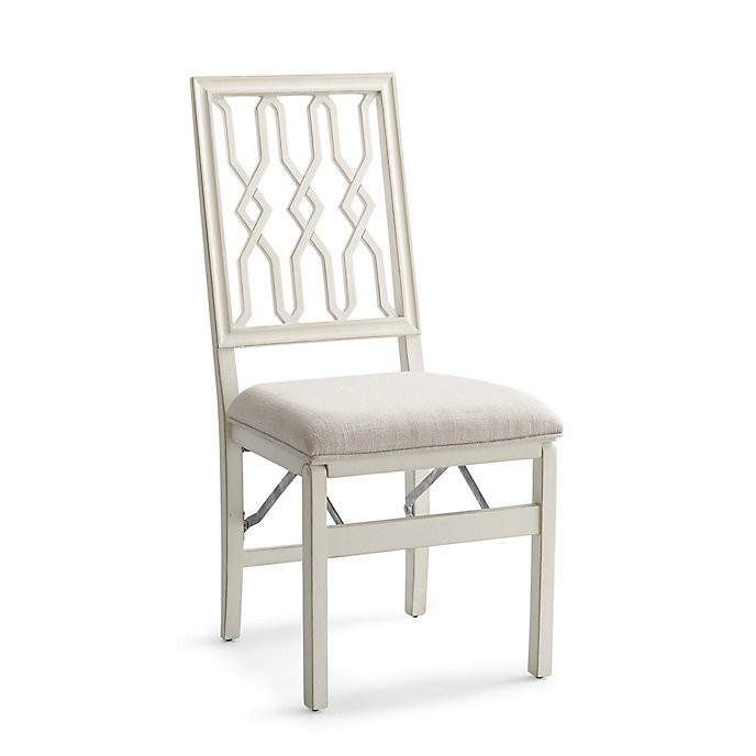 Lattice Folding Chairs Set of Two with Elegant Hardwood Frame & Foam Cushion | Frontgate