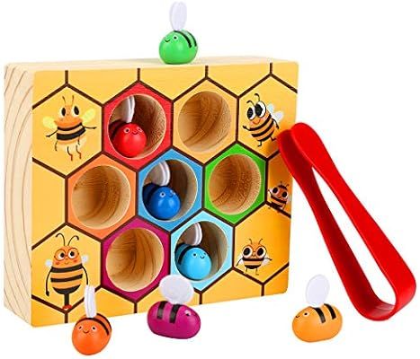 Kunmark Toddler Bee Hive Preschool Wooden Toys,Bee Toy, Toddlers for Baby Early Educational Toddl... | Amazon (US)