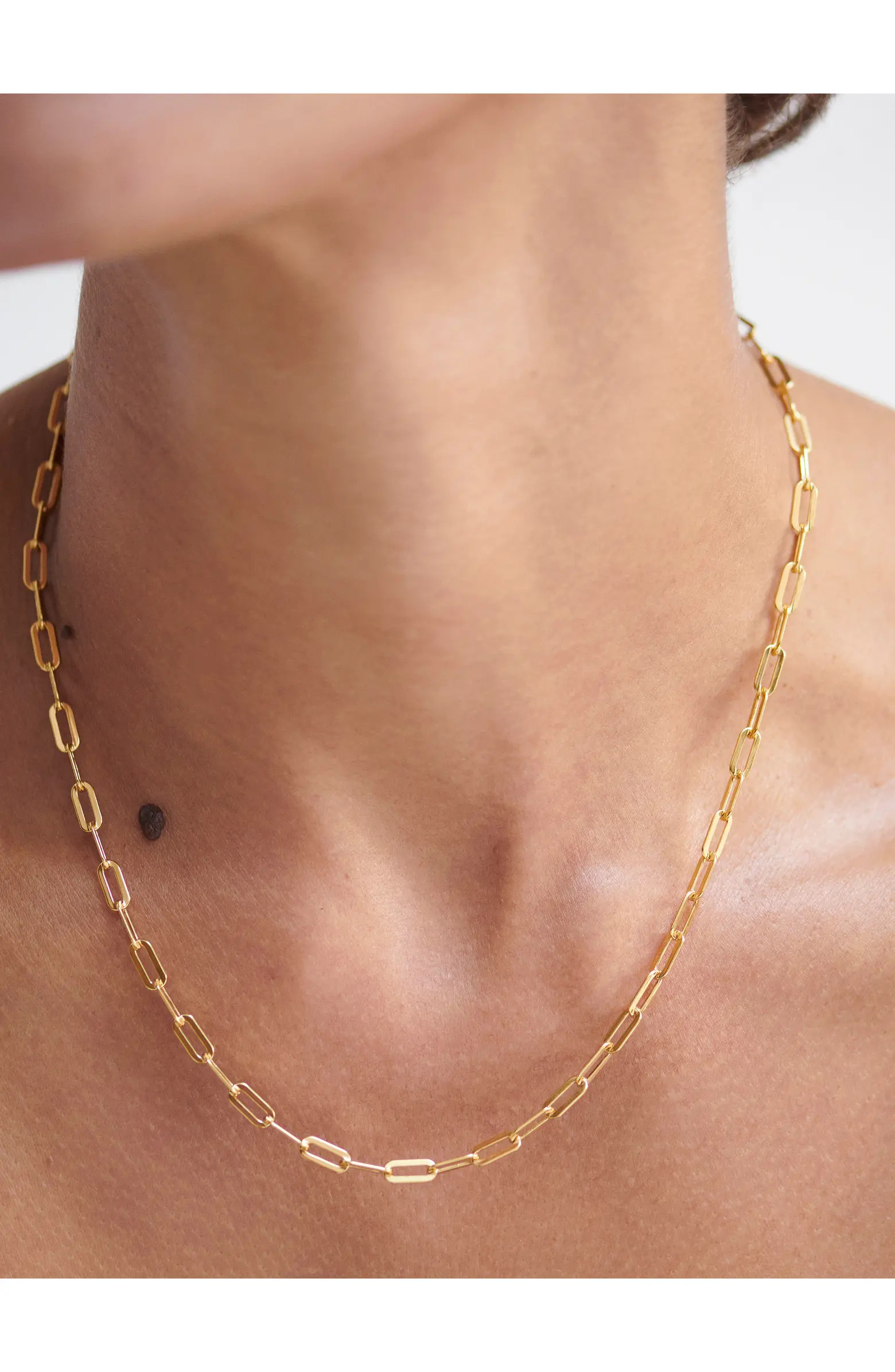Monica Vinader Deco Paper Clip Chain Necklace | Nordstrom | Nordstrom