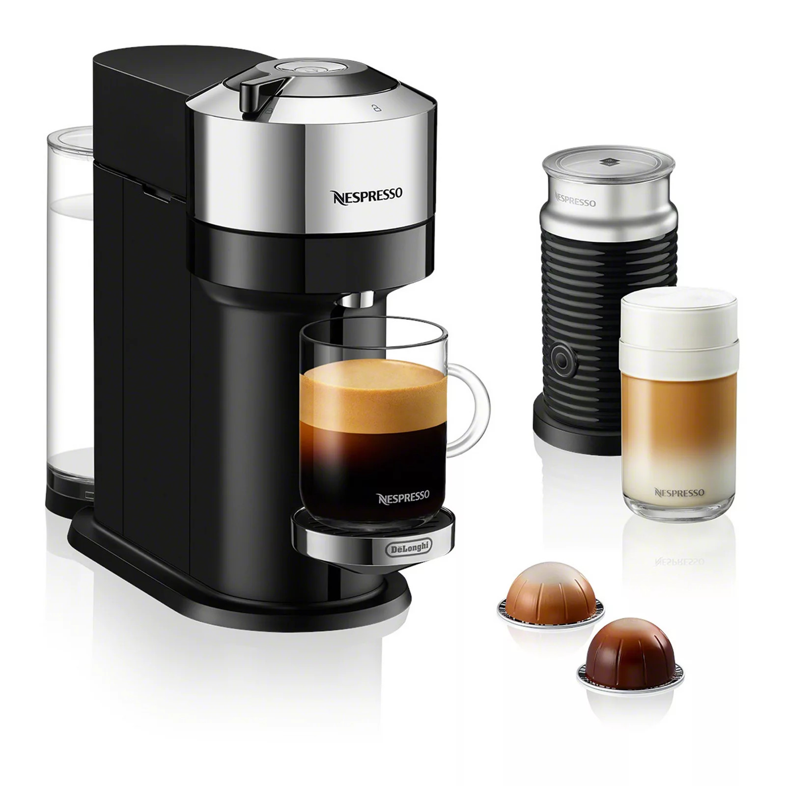 Nespresso by Delonghi Vertuo Next Deluxe Coffee & Espresso Maker with Aeroccino Milk Frother, Grey | Kohl's