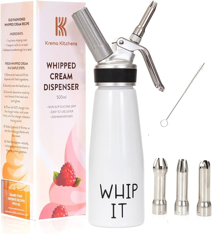 Whipped Cream Dispenser - Professional Whip Cream Maker - Whipping Siphon for Homemade Creams and Sa | Amazon (US)