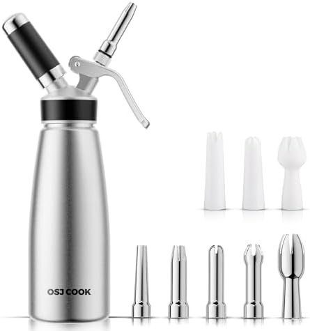 Professional Aluminum Whipped Cream Dispenser - 500 mL/1 Pint,Leak-Free Whipped Cream Maker Canis... | Amazon (US)