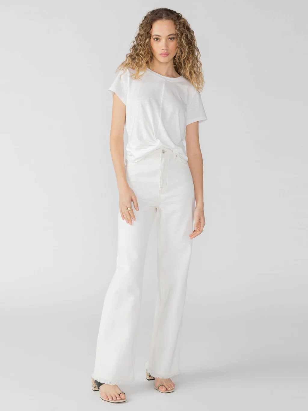 Flashback Wide Leg High Rise Jean Powdered Sugar | Sanctuary Clothing