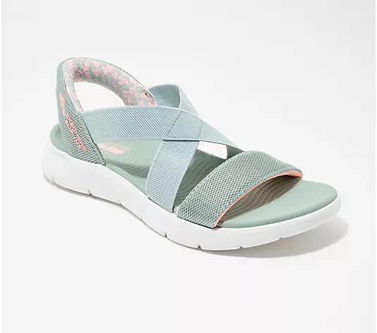 Skechers Slip-ins GO WALK Flex Crossband Sandals-Liliana - QVC.com | QVC