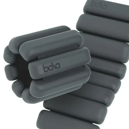 Bala Bangles Wrist & Ankle Weights for Women & Men (Charcoal) - 1 Pound Silicone Bracelet Set | Walmart (US)