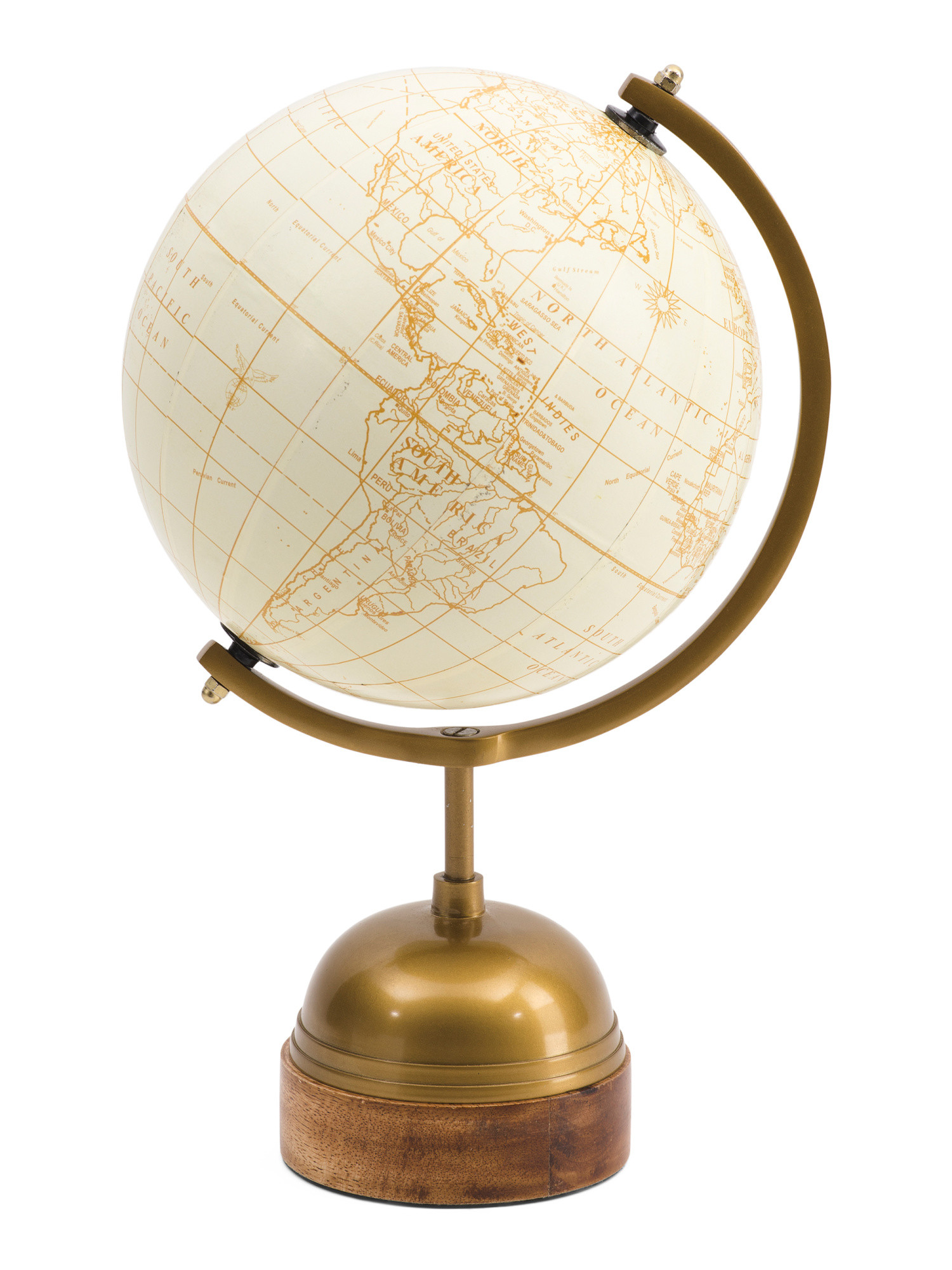 8in Globe Wooden On Metal Base | The Global Decor Shop | Marshalls | Marshalls