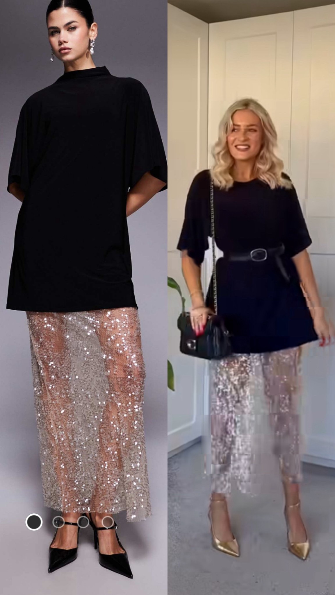 This 2 in one t shirt and sequin skirt is back in stock 😍😍😍

Christmas outfit, festive outfit, outfit inspo 

#LTKuk #LTKpartywear