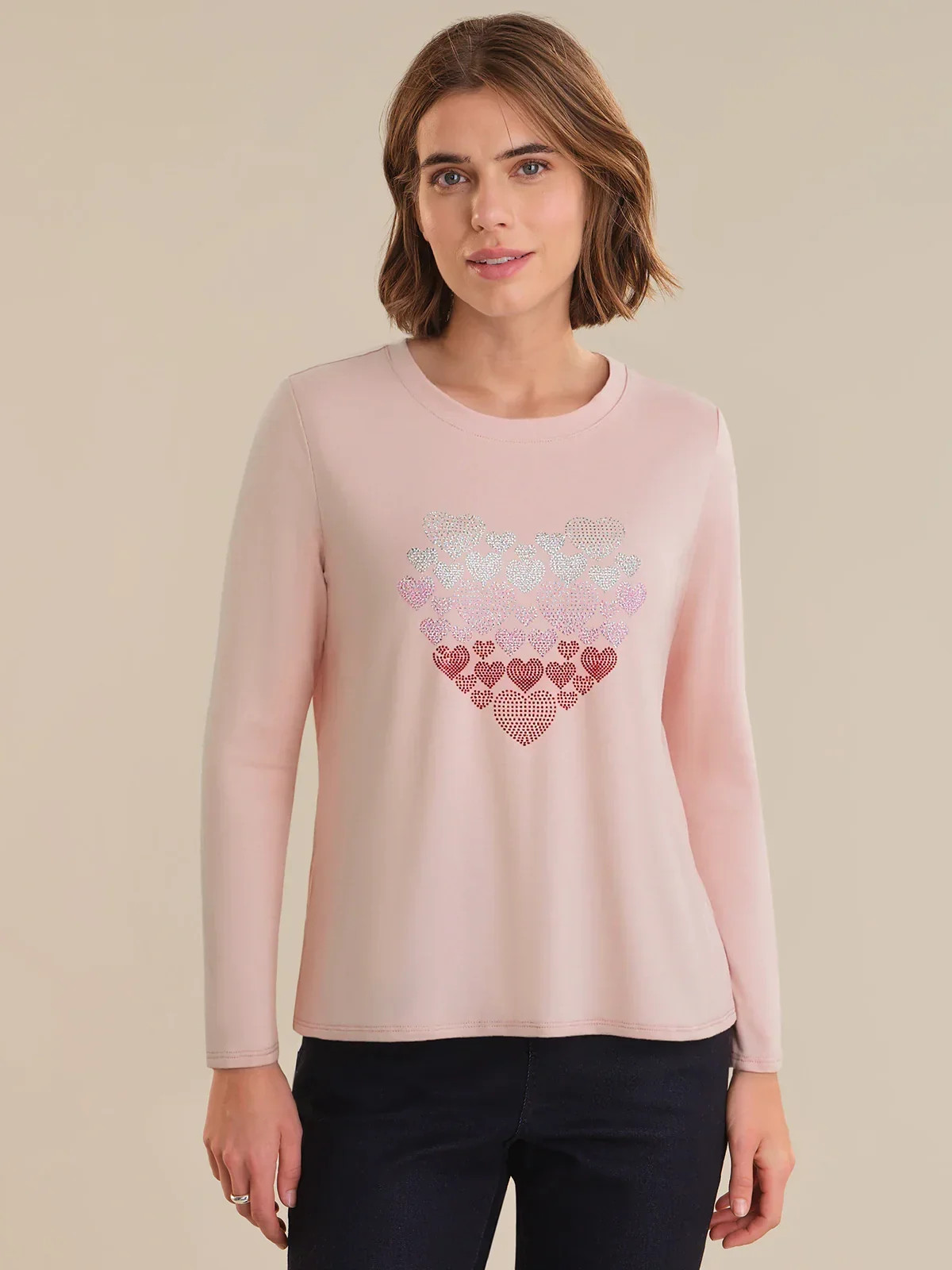 89th & Madison Rhinestone Heart Graphic Tee | 89th + Madison