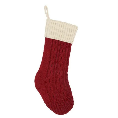 WKSCLPAI Christmas Socks Decorative Stockings Festive Knitwear Cozy Christmas Knitting Stockings Premium Polyester Color Blocked Design(20X5X18 Inches) | Walmart (US)