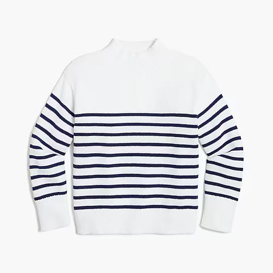 Girls' striped mockneck sweater | J.Crew Factory