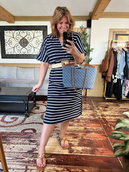 Striped knit stretchy midi dress (12/14)- use code 2024nicole25 at checkout on orders over $39, slip short underwear size 12/14 , spring dress, plus size outfit 

#LTKover40 #LTKfindsunder100 #LTKplussize