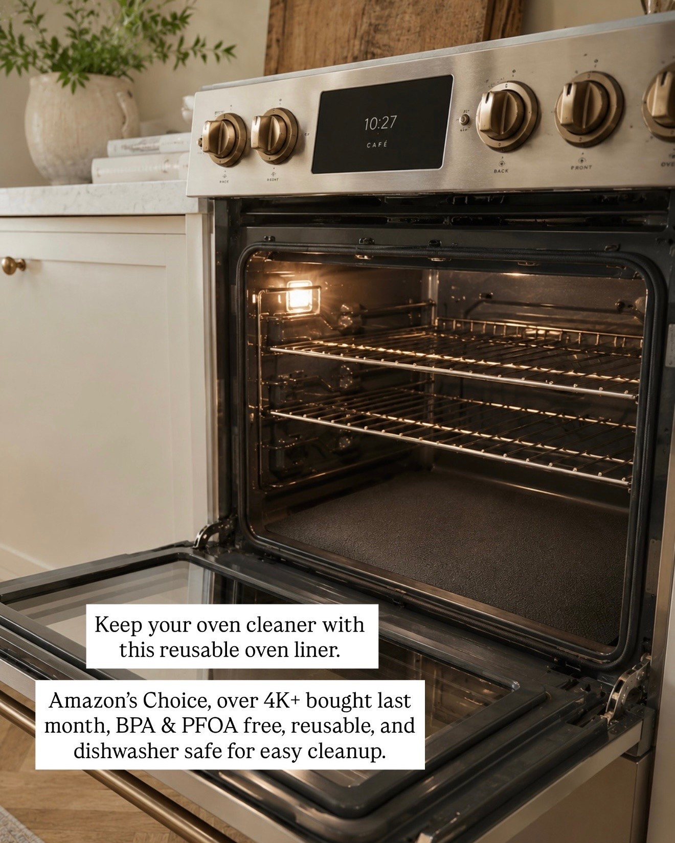 Keep Your Oven Spotless With This Amazon Favorite

Follow @farmtotablecreations on Instagram for more home finds and decor inspiration.

This Amazon’s Choice oven mat has over 4K bought in the past month and it’s easy to see why. It helps catch spills, drips, and baked-on messes before they reach the bottom of your oven, making cleanup so much easier. BPA & PFOA free, reusable, and designed to help keep your oven looking cleaner for longer.

#ovenmat #kitchenfinds #amazonhome #kitchenorganization #cleaninghacks

oven mat | oven liner | kitchen finds | amazon kitchen | oven cleaning | kitchen essentials | reusable liner | oven protector | clean kitchen | baking essentials | kitchen gadgets | amazon favorites | home finds | kitchen must haves | easy cleanup | cooking essentials | oven accessories | kitchen organization | amazon deal | home essentials | kitchen hacks | cookware accessories | baking tools | cleaning tips | kitchen products

#LTKfoodie #LTKHome #LTKmorningroutine