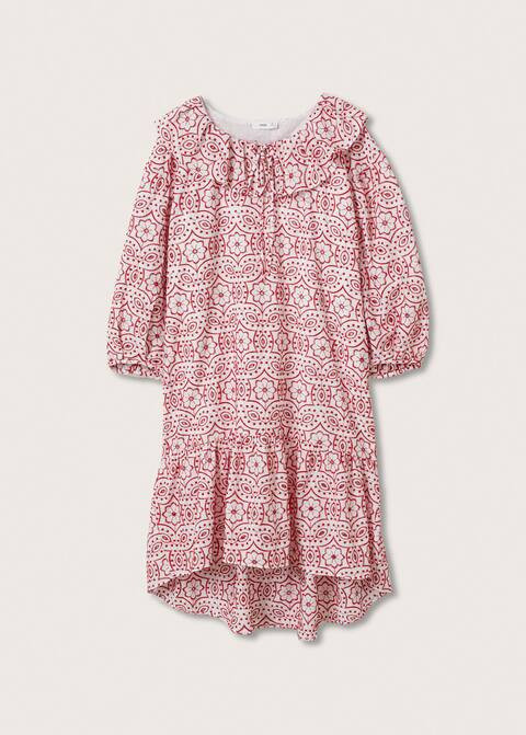 Embroidered cotton dress | MANGO (US)