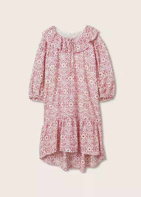 Embroidered cotton dress | MANGO (US)