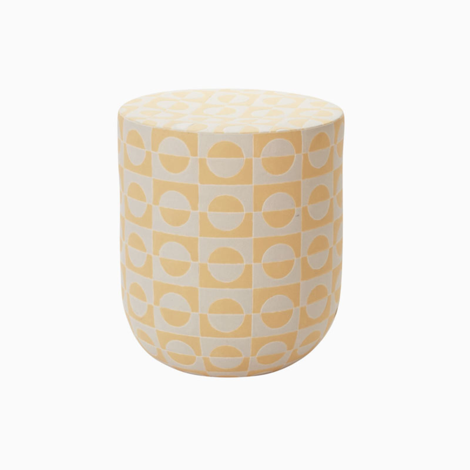 Ceramic Geometric Accent Table - Yellow | The Company Store