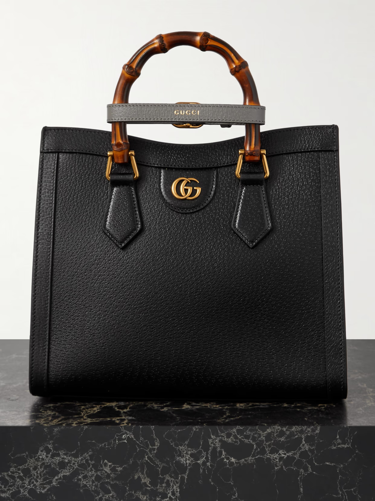 Gucci - Diana Small Textured-leather Tote - Black | NET-A-PORTER (US)