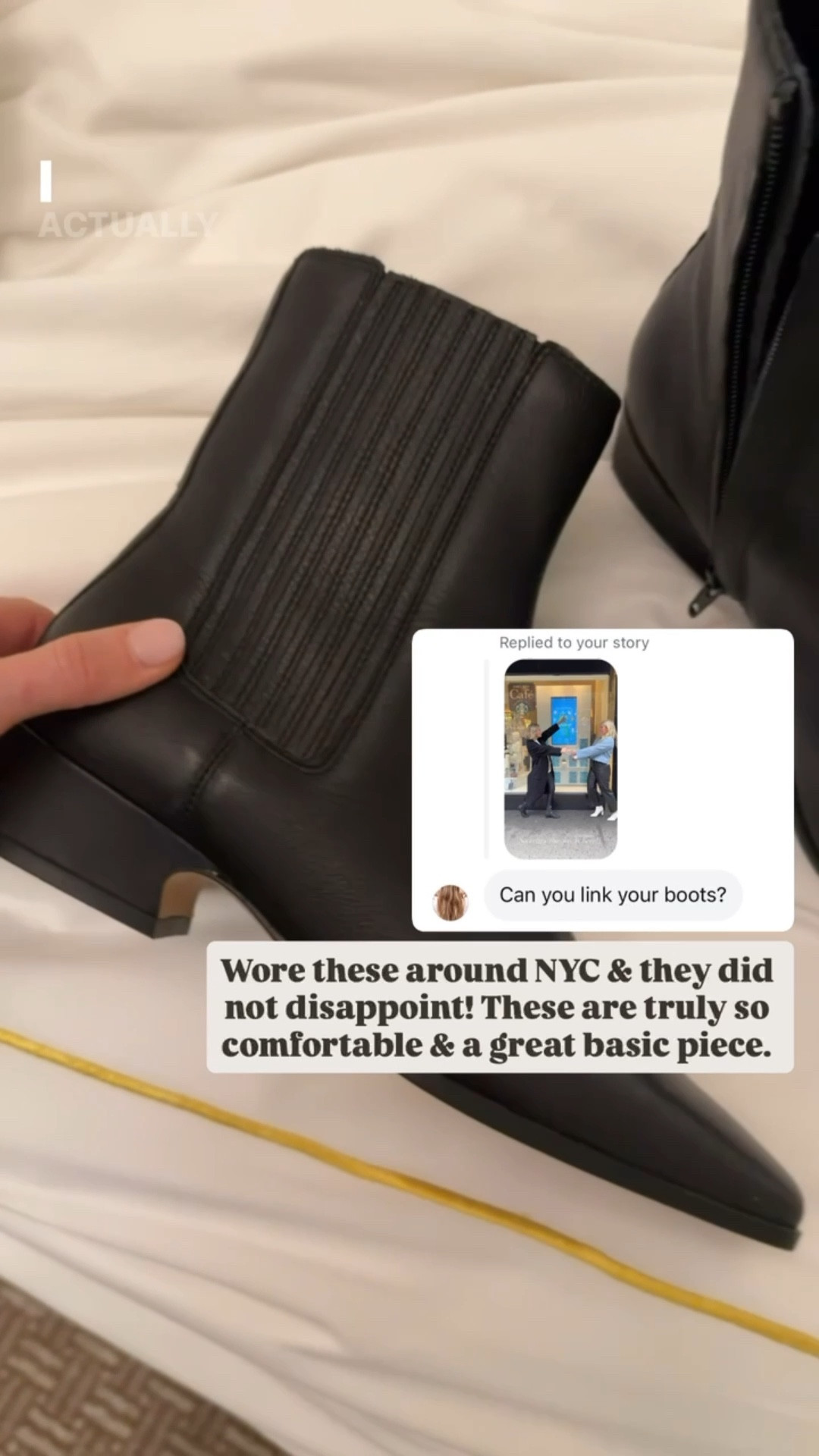 These boots are sadly actually sold out! I got them from the NSale this past summer, but I linked a few extremely similar options! They are Steve Madden, so I linked two similar options from there and then another similar brand!

Loverly Grey, New York, black booties, black boots, winter boots 

#LTKSeasonal