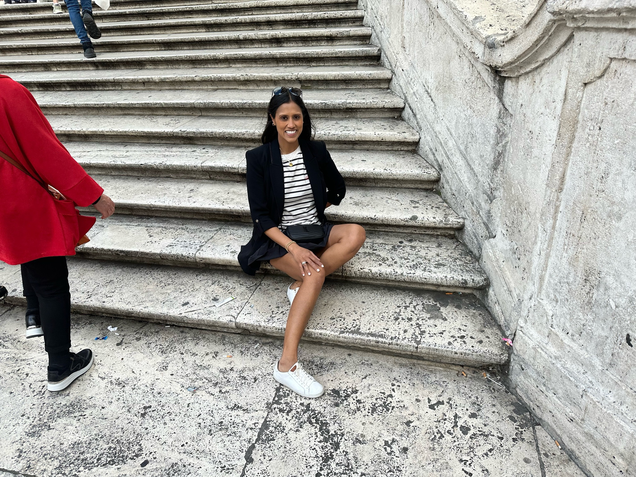 Black and white stripes! Love this t-shirt and of course paired with my Lululemon skirt 

#LTKstyletip #LTKSeasonal #LTKtravel