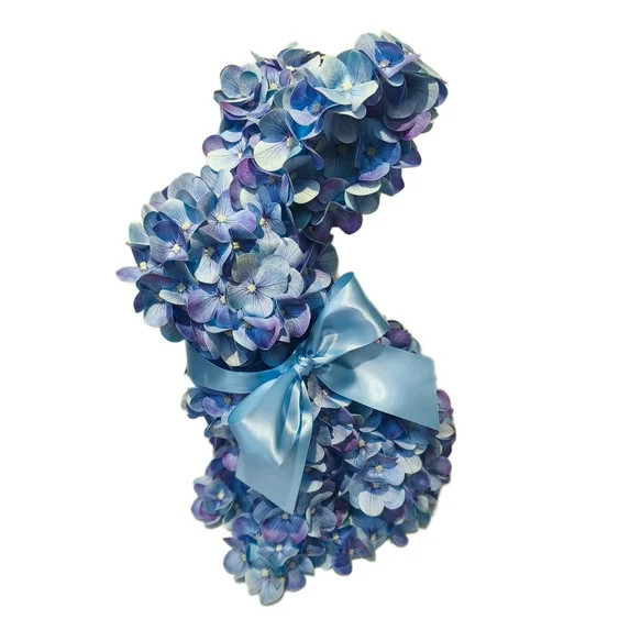Hydrangea Bunny Tabletop Decoration, Blue, 16", Easter by Way To Celebrate | Walmart (US)