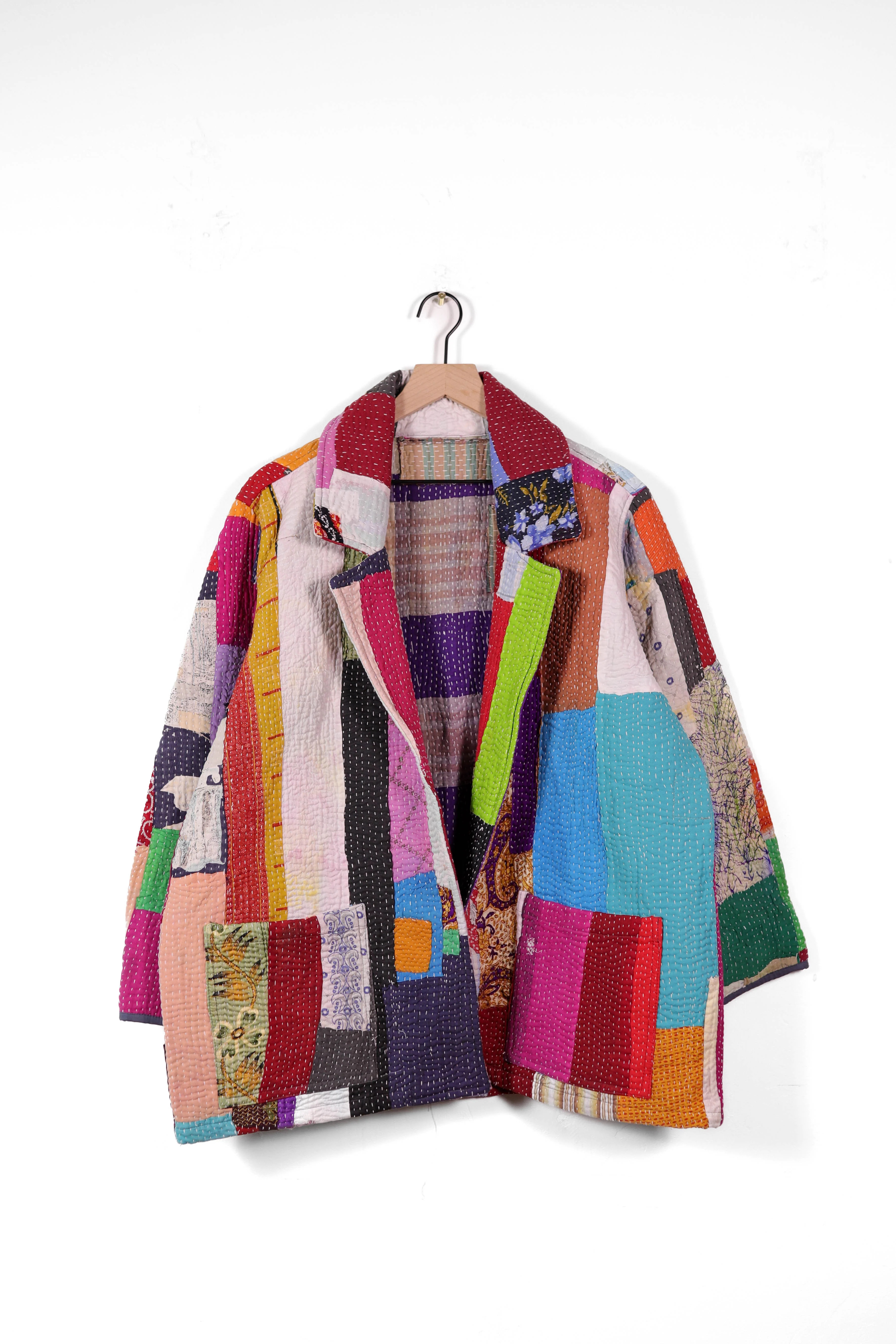 Vintage Kantha Barn Coat | Sapana
