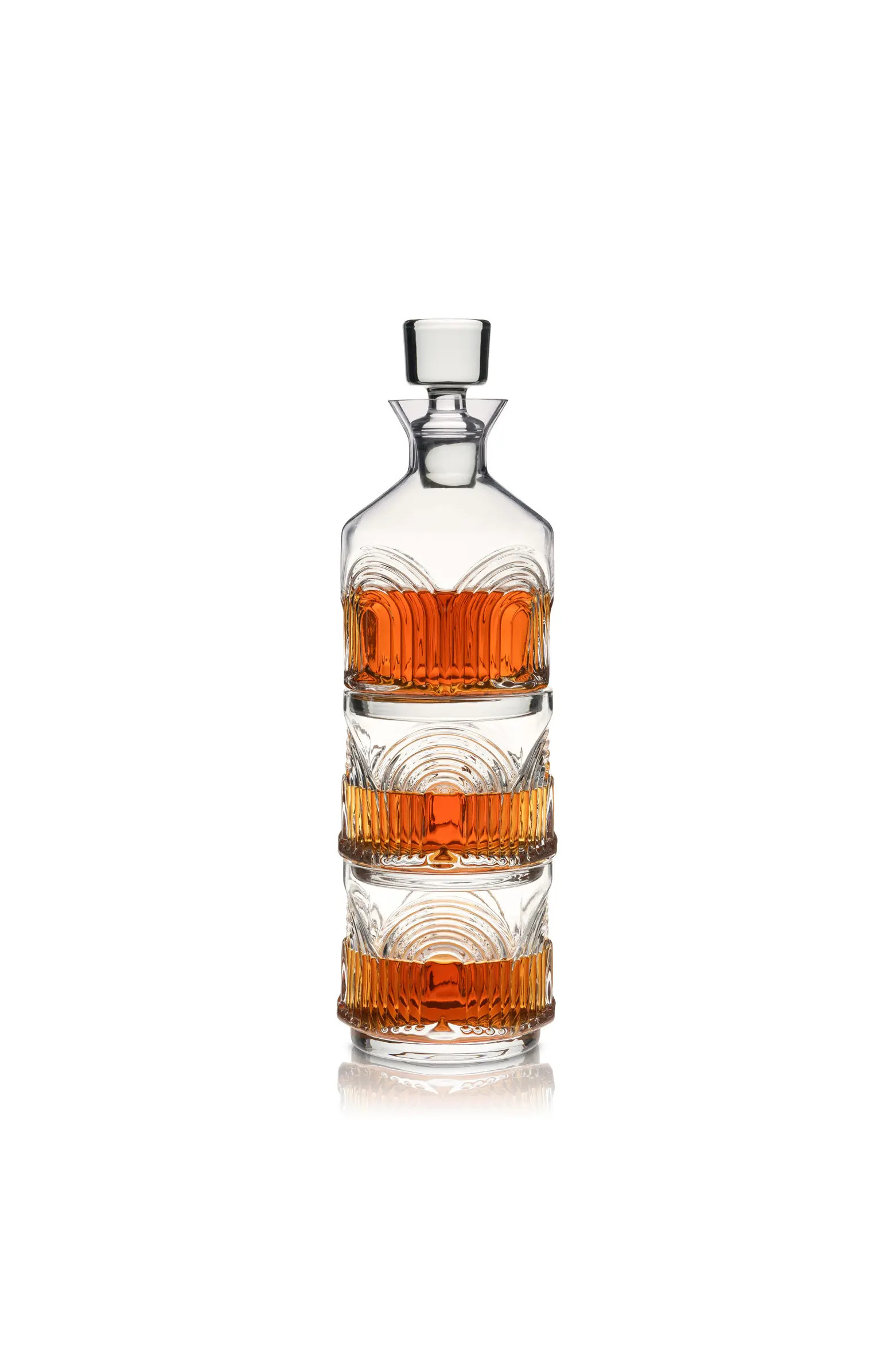 Viski Deco Beau 3-Piece Crystal Stacking Decanter | Nordstrom | Nordstrom