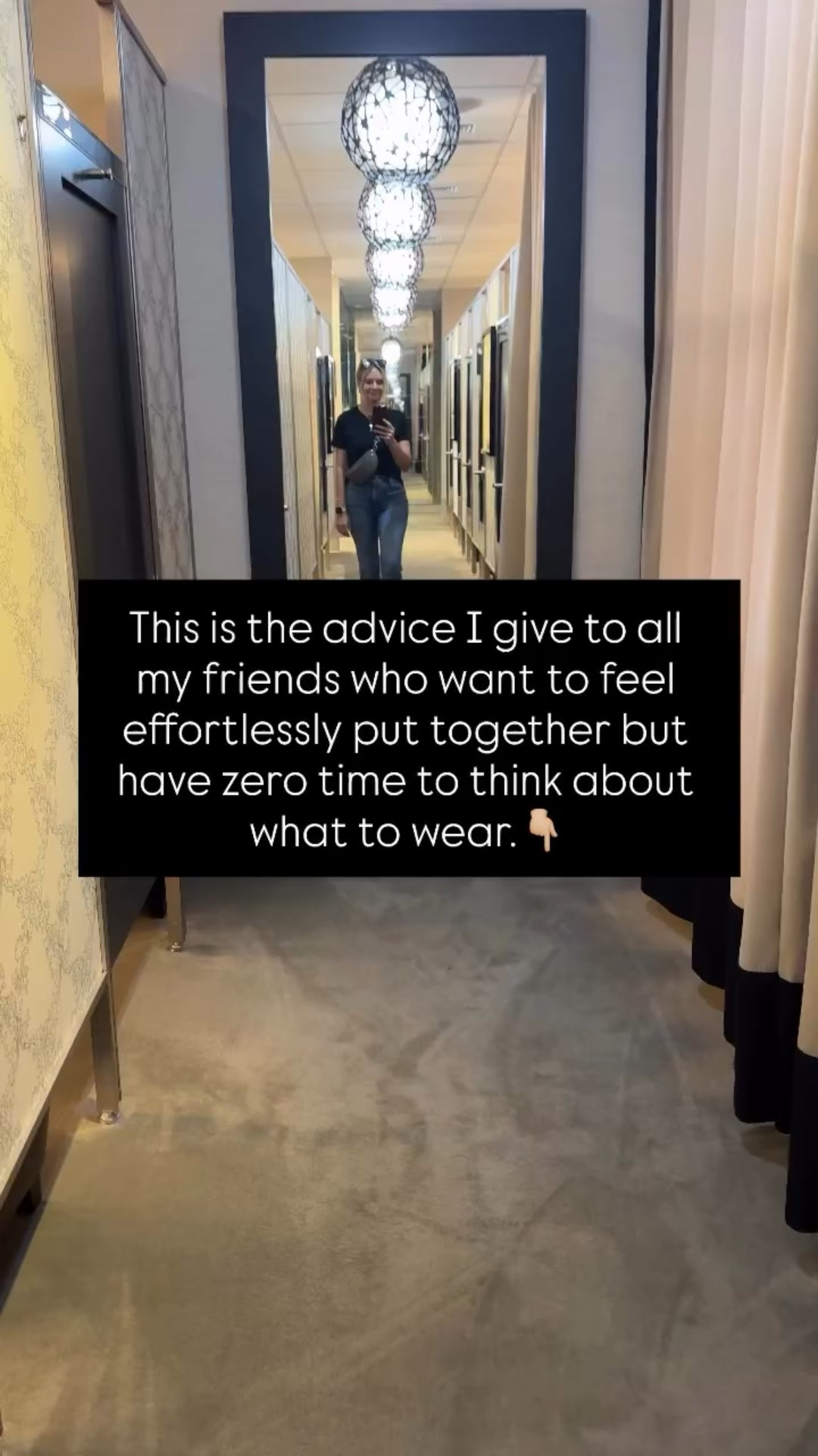 This is the advice I give to every busy woman who tells me:

“I just want to look put together without overthinking it.”

Here’s what I always say:

1- Start with a strong base outfit formula.
(Think: great jeans, a polished tee, and a go-to layer like a blazer or jacket. It’s repeatable and stylish.)
2- Keep your favorite accessories within reach.
A bold earring, a structured bag, or great shoes can instantly elevate your look—without extra effort.
3- Pre-plan just 2–3 go-to outfits that make you feel good.

Save them in your phone or hang them front and center in your closet for mornings when time is tight.

Style doesn’t have to be complicated—it just needs a little strategy.

Want help building your own “effortless outfit plan?” 

Tap the link in bio or DM us “style help” to get started.