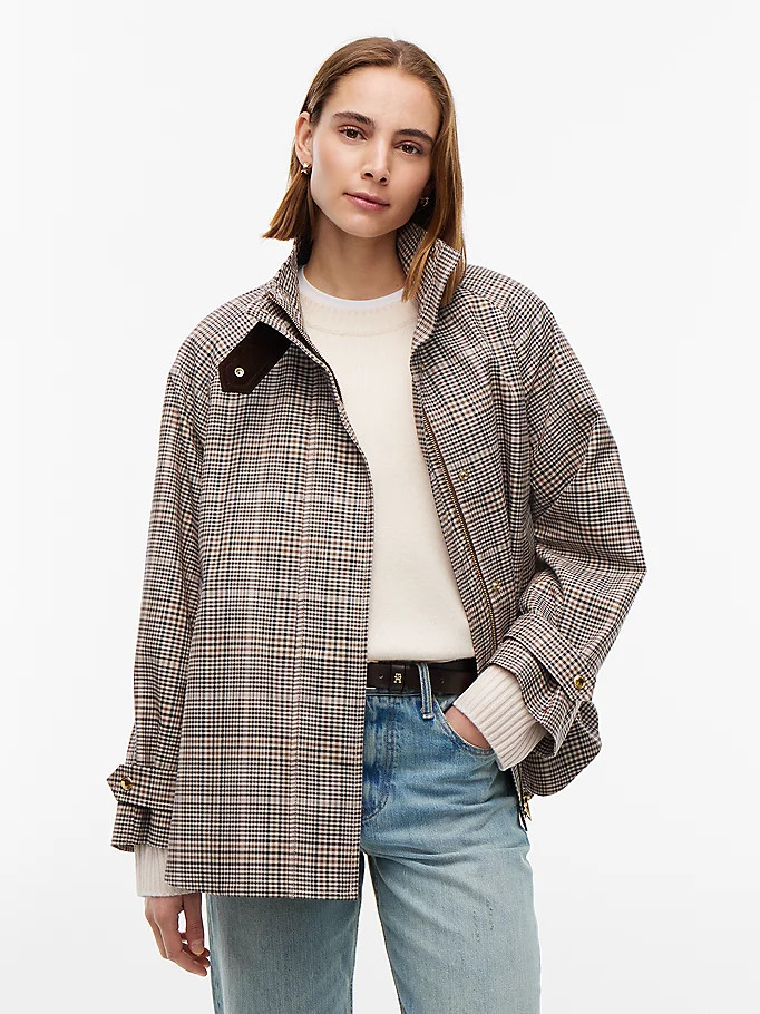 Check Raglan Sleeve Relaxed Cape Coat | Tommy Hilfiger UK