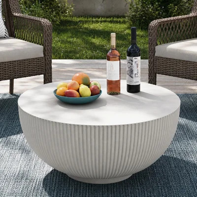 Araceli 27.56"W Round Concrete Outdoor Coffee Table | Wayfair North America