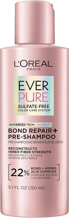L'Oreal Paris Sulfate Free Bond Repair+ Pre Shampoo Concentrate, Hair Treatment with Bond + Amino... | Amazon (US)