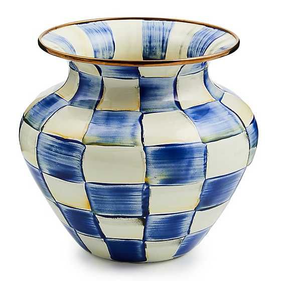 Royal Check Enamel Large Vase | MacKenzie-Childs