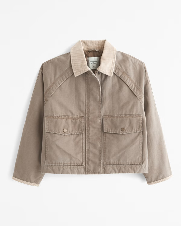 Women's Waxed Utility Jacket | Women's Coats & Jackets | Abercrombie.com | Abercrombie & Fitch (UK)