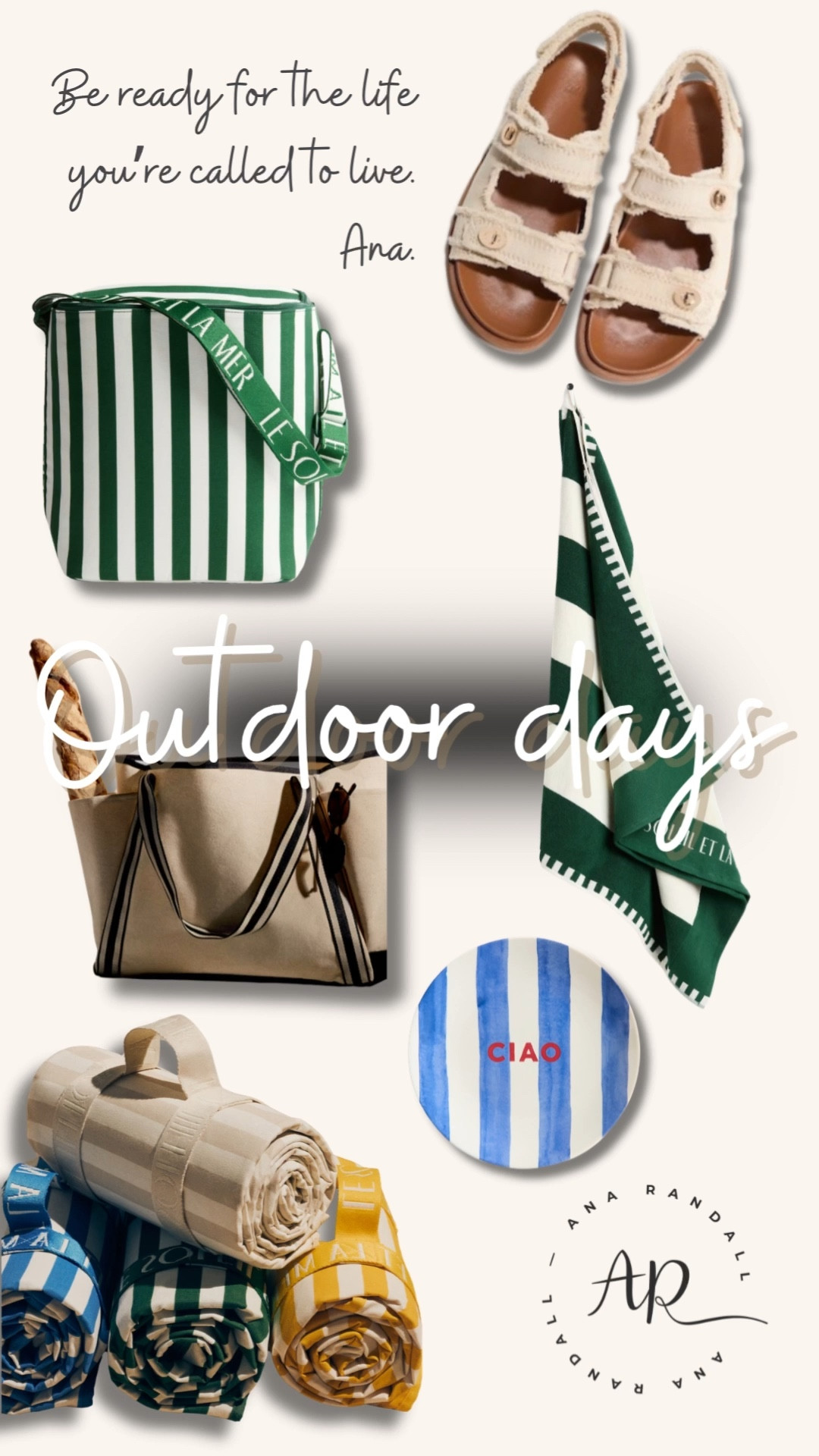 Outdoor essentials I’m loving lately 🌿☀️

These are the kind of pieces I always keep on hand for easy outdoor days with the family. Simple, practical, and still cute — because as a mom, I love when things feel effortless but still put together.

Pieces in this collage:
• canvas beach tote bag
• striped insulated cooler bag
• woven strap sandals
• oversized picnic blanket
• striped beach towels
• round serving tray
• kitchen tea towel

Everything is linked on my LTK for you 🤍

XOXO,
Ana Randall 💗

#LTKTravel #LTKHome #LTKSeasonal