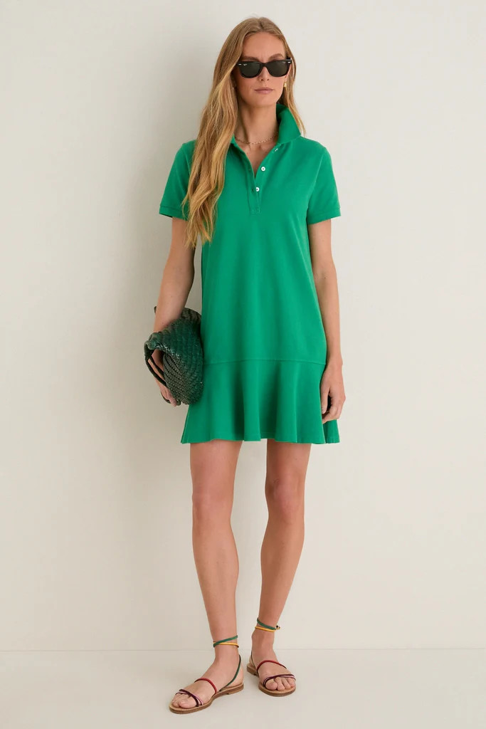Green Pique May Polo Dress | Tuckernuck (US)