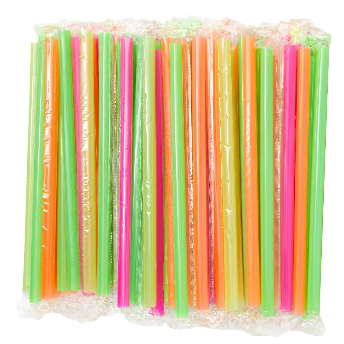Juvale 100 Pack Jumbo Straws Individually Wrapped for Milkshakes, Smoothies, 4 Colors, 10 x 0.5 i... | Target